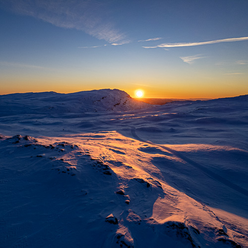 Tidlig morgen i Slagsfjella, vinteren 2024